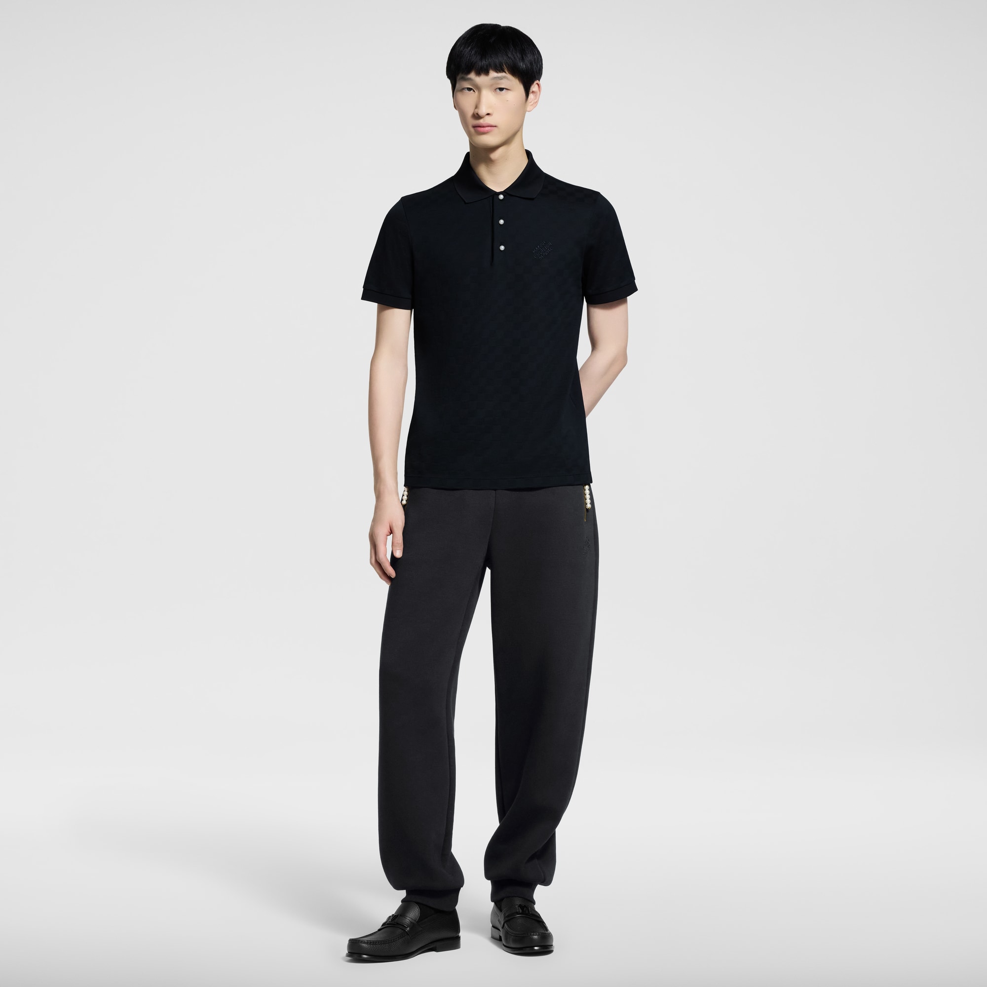  Ready to Wear Camisetas y camisas tipo polo Polo en piqué de algodón Damier | Louis Vuitton ® (Ampliar producto)
