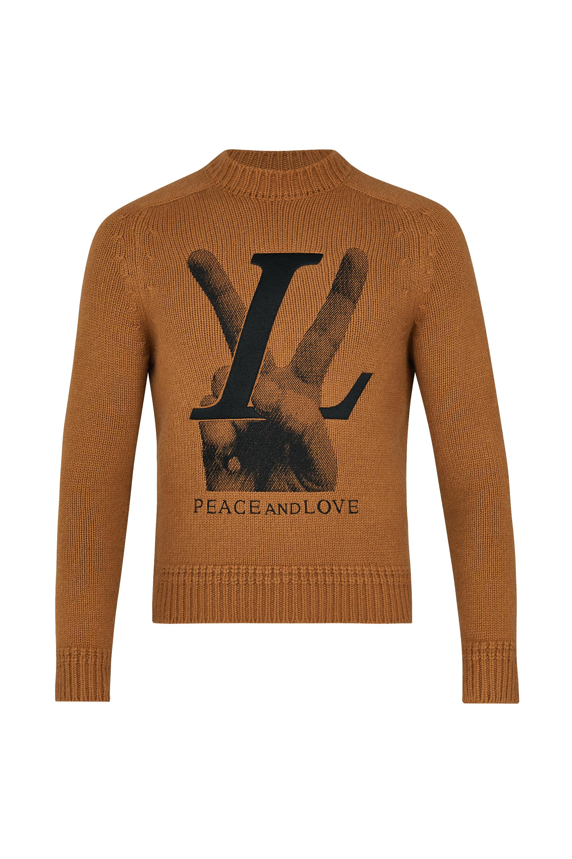  Ready to Wear Prendas tejidas y sudaderas Prenda de mezcla de vicuña con bordado Hand LV y cuello redondo | Louis Vuitton ® (Ampliar producto)