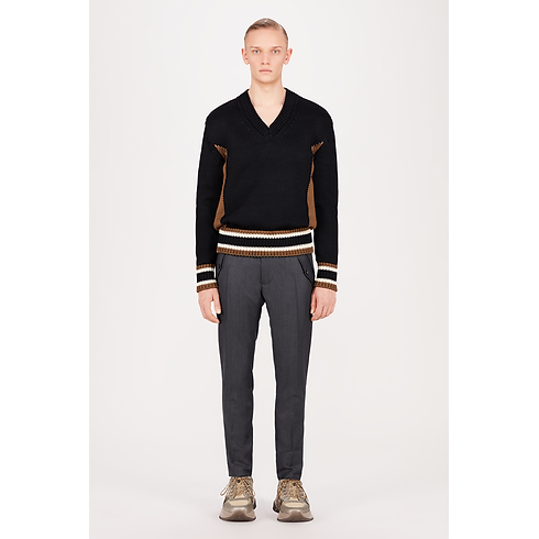 Ready to Wear Prendas tejidas y sudaderas Prenda universitaria Louis con cuello V | Louis Vuitton ® (Ampliar producto)