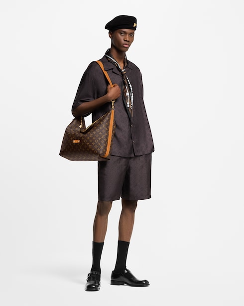 Ready-to-Wear Pants Printed Monogram Silk Shorts | Louis Vuitton ®