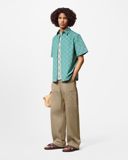 Discontinued Product Obs 12 Camisa de Algodão Estampada com Manga Curta | Louis Vuitton ®