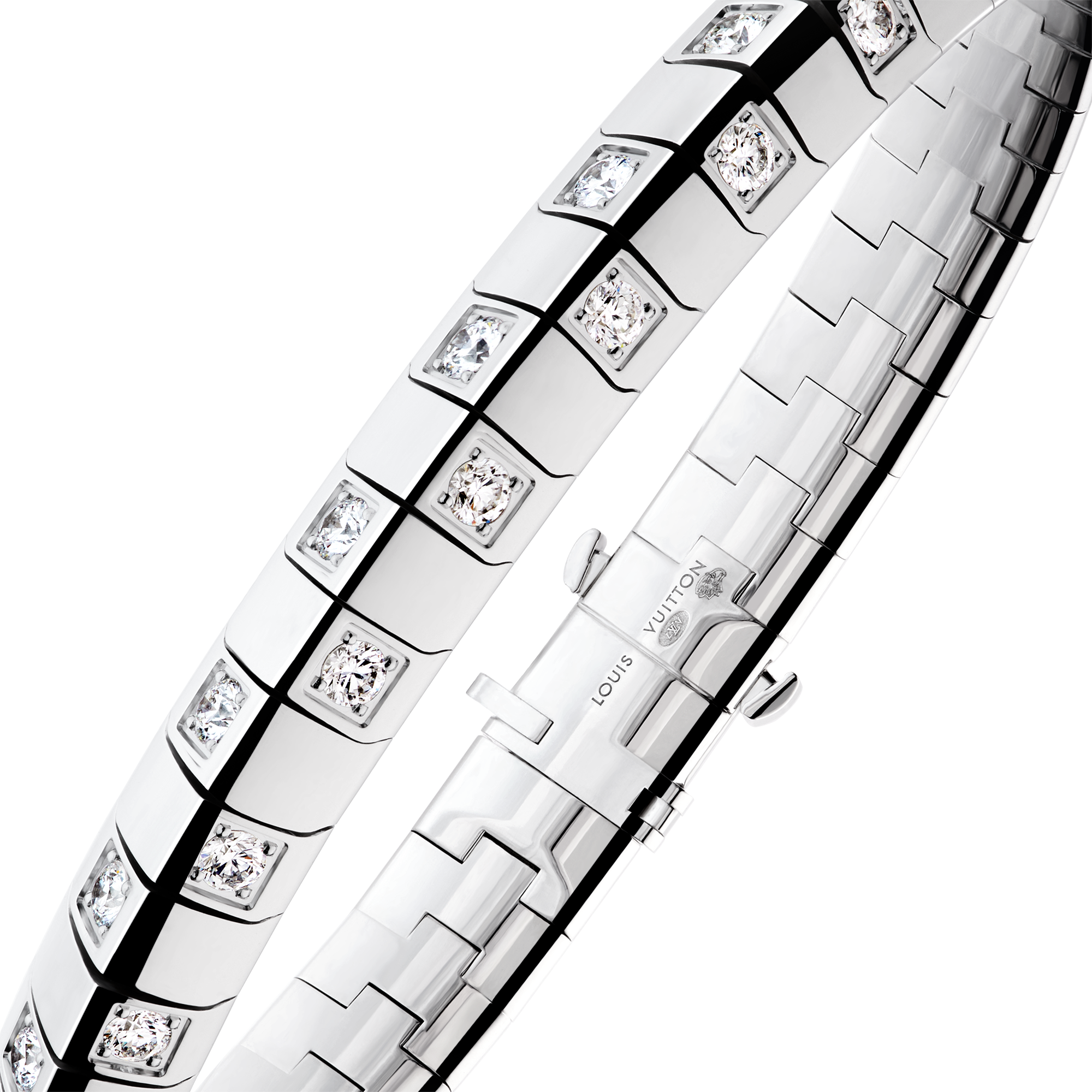  Categorías Pulseras Pulsera grande Le Damier de Louis Vuitton en oro amarillo y diamantes | Louis Vuitton ® (Ampliar producto)