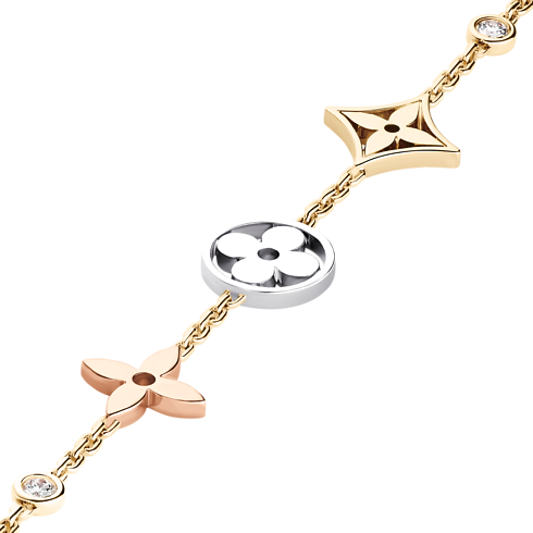 Categorías Toda la joyería fina Pulsera Idylle Blossom de triple oro con diamantes | Louis Vuitton ® (Ampliar producto)