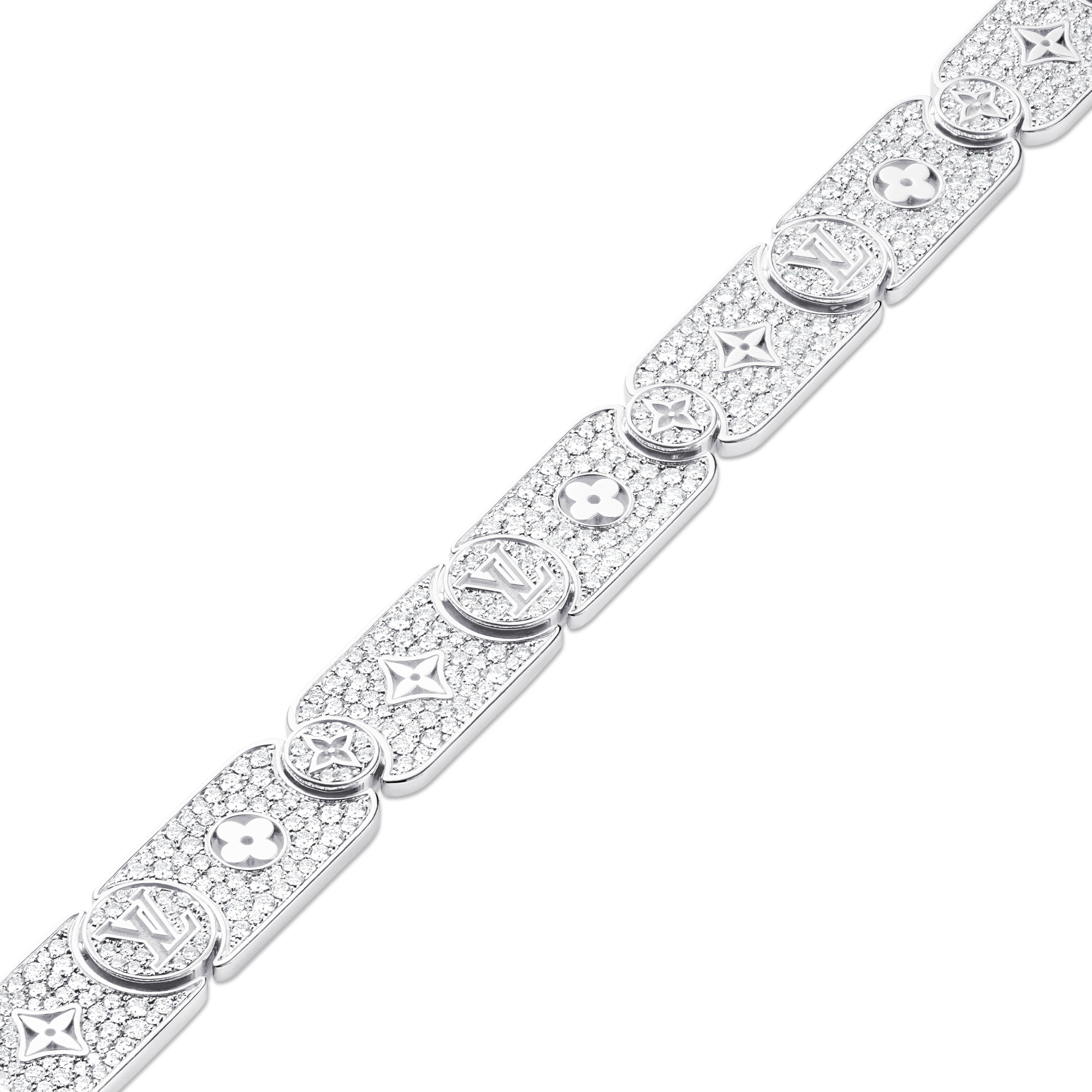  Categorías Pulseras Pulsera Les Gastons Vuitton Masterpiece Gourmette en oro blanco y diamantes | Louis Vuitton ® (Ampliar producto)