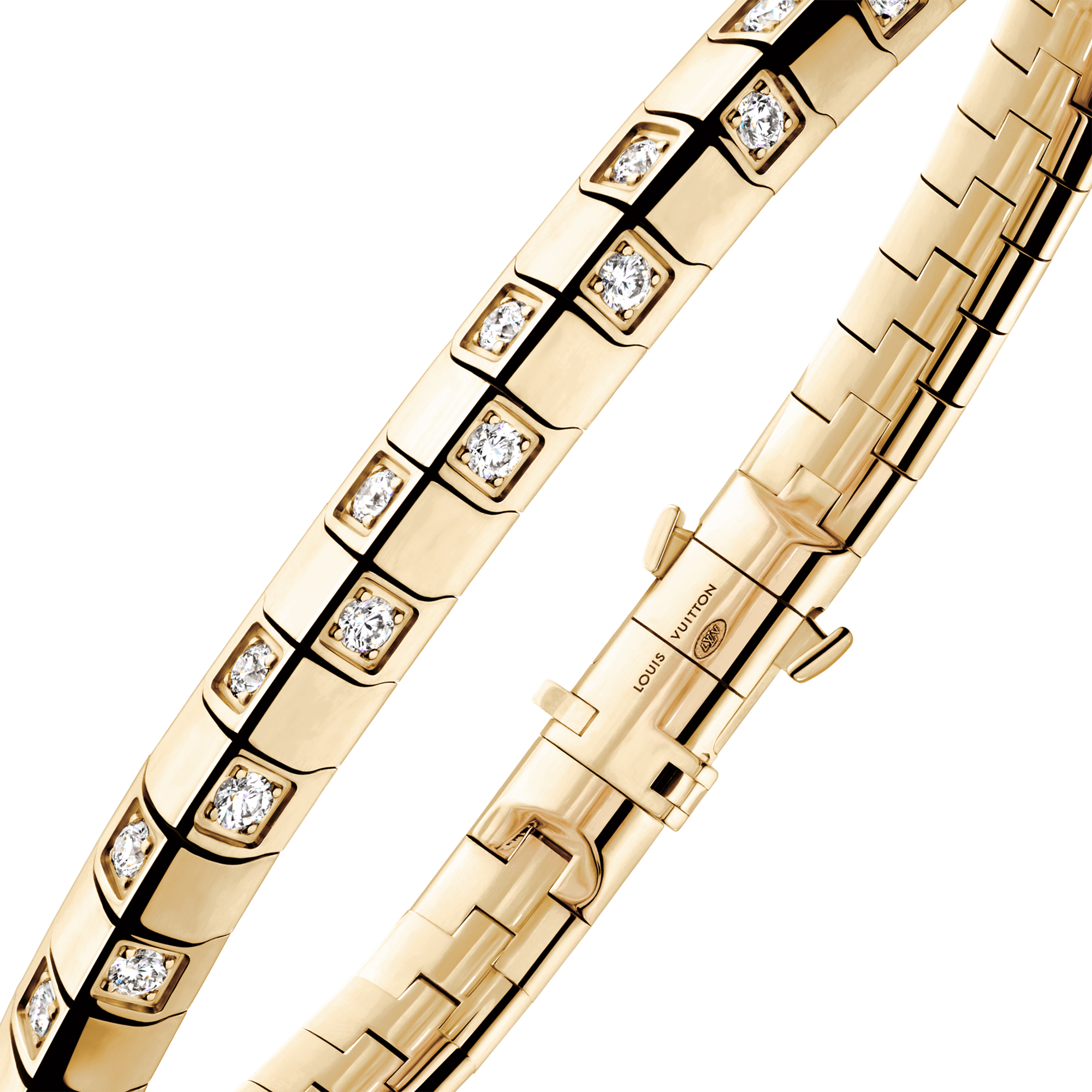  Categorías Pulseras Pulsera mediana Le Damier de Louis Vuitton en oro amarillo y diamantes | Louis Vuitton ® (Ampliar producto)
