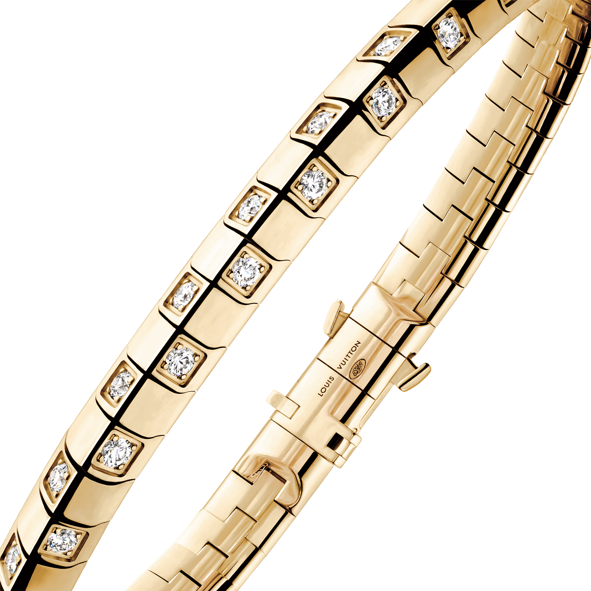  Categorías Pulseras Pulsera mediana Le Damier de Louis Vuitton en oro amarillo y diamantes | Louis Vuitton ® (Ampliar producto)