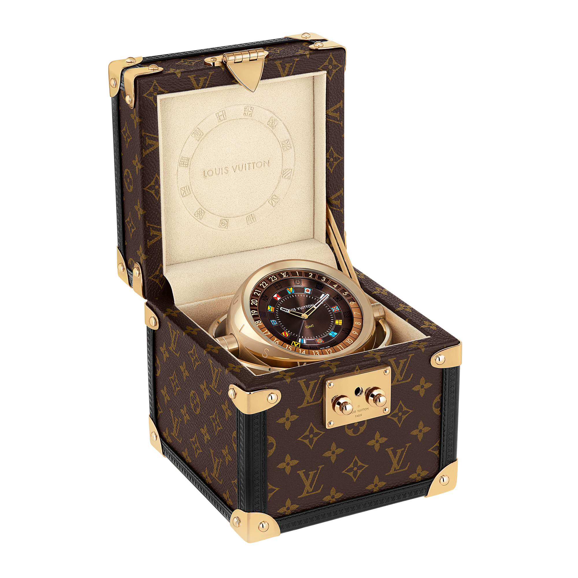  Todos los relojes } Reloj de mesa Trunk | Louis Vuitton ® (Ampliar producto)