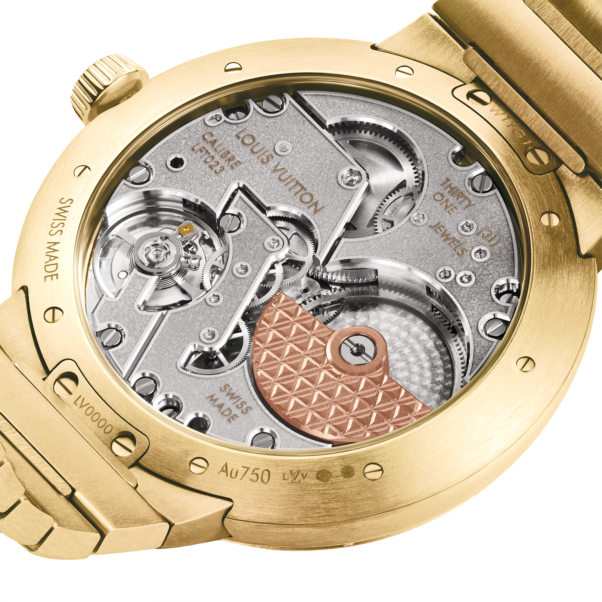  Todos los relojes } Reloj Tambour, automático, 40 mm, oro amarillo | Louis Vuitton ® (Ampliar producto)