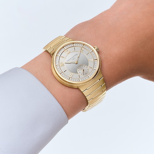 Todos los relojes } Reloj Tambour, automático, 40 mm, oro amarillo | Louis Vuitton ® (Ampliar producto)