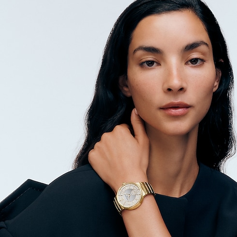 Todos los relojes } Reloj Tambour, automático, 40 mm, oro amarillo | Louis Vuitton ® (Ampliar producto)