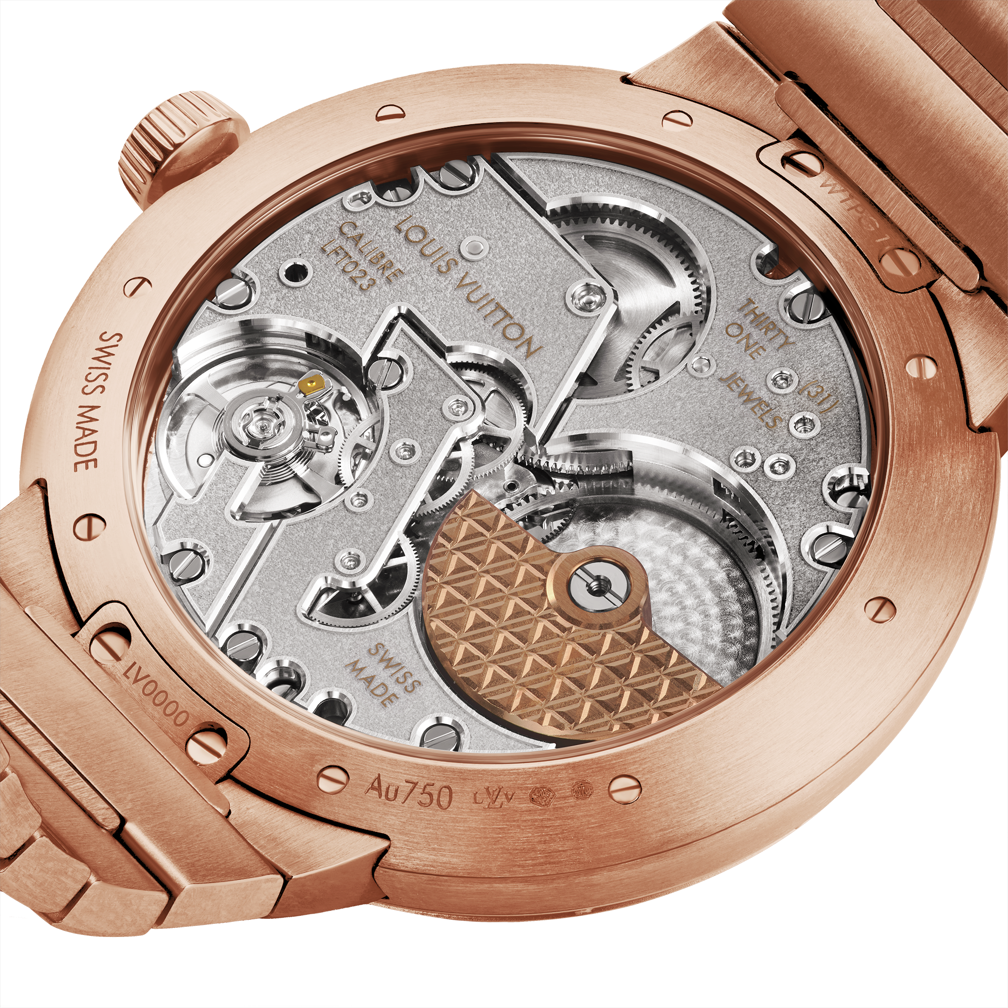 Todos los relojes } Reloj Tambour, automático, 40 mm, oro rosa | Louis Vuitton ® (Ampliar producto)