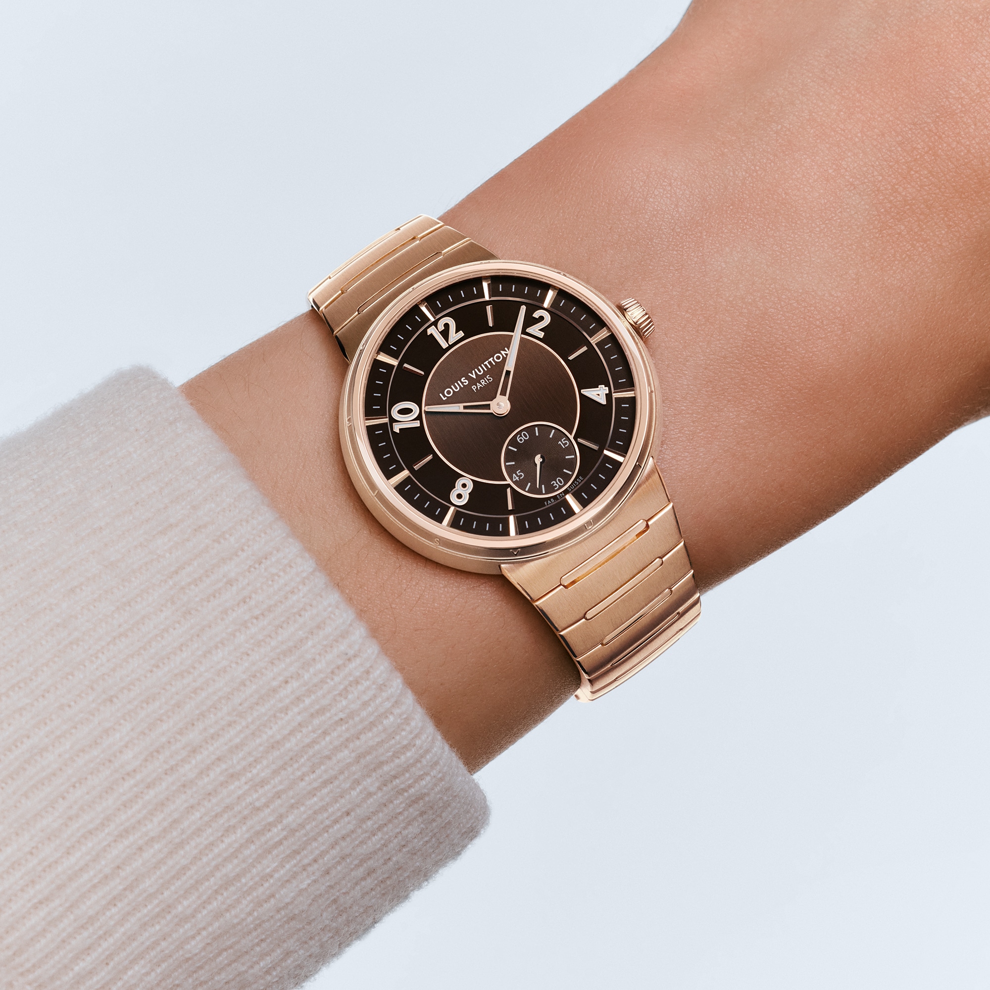  Todos los relojes } Reloj Tambour, automático, 40 mm, oro rosa | Louis Vuitton ® (Ampliar producto)