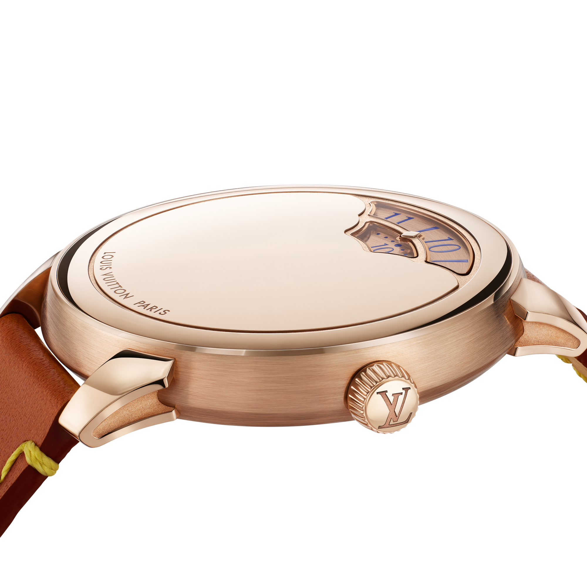  Todos los relojes } Reloj Tambour Convergence automático de 37 mm en oro rosa | Louis Vuitton ® (Ampliar producto)