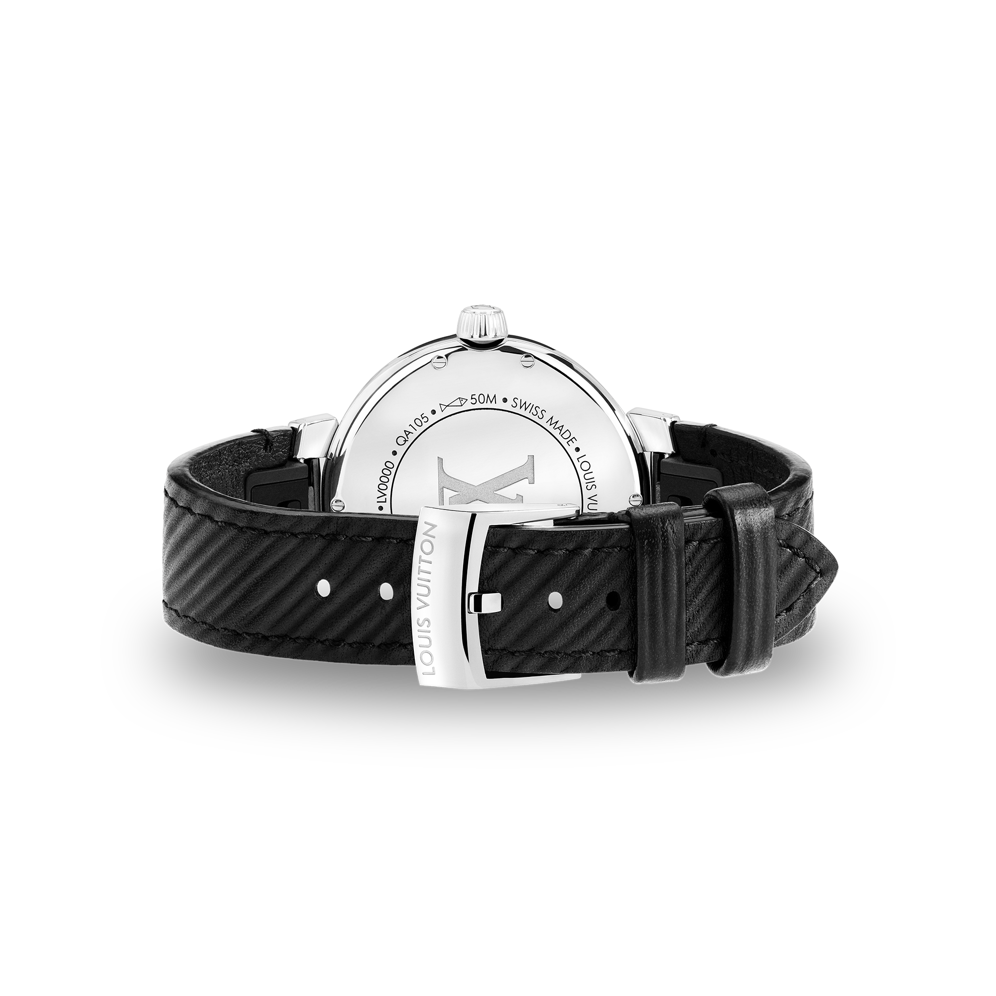 Reloj Tambour Moon Dual Time blanco y negro  in Relojes
