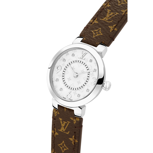 Todos los relojes } Reloj Tambour Slim 28 | Louis Vuitton ® (Ampliar producto)