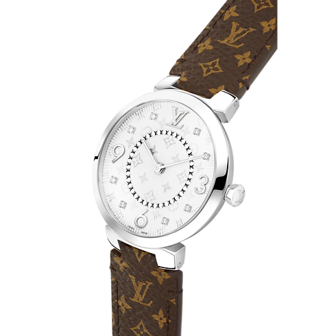 Todos los relojes } Reloj Tambour Slim 28 | Louis Vuitton ® (Ampliar producto)