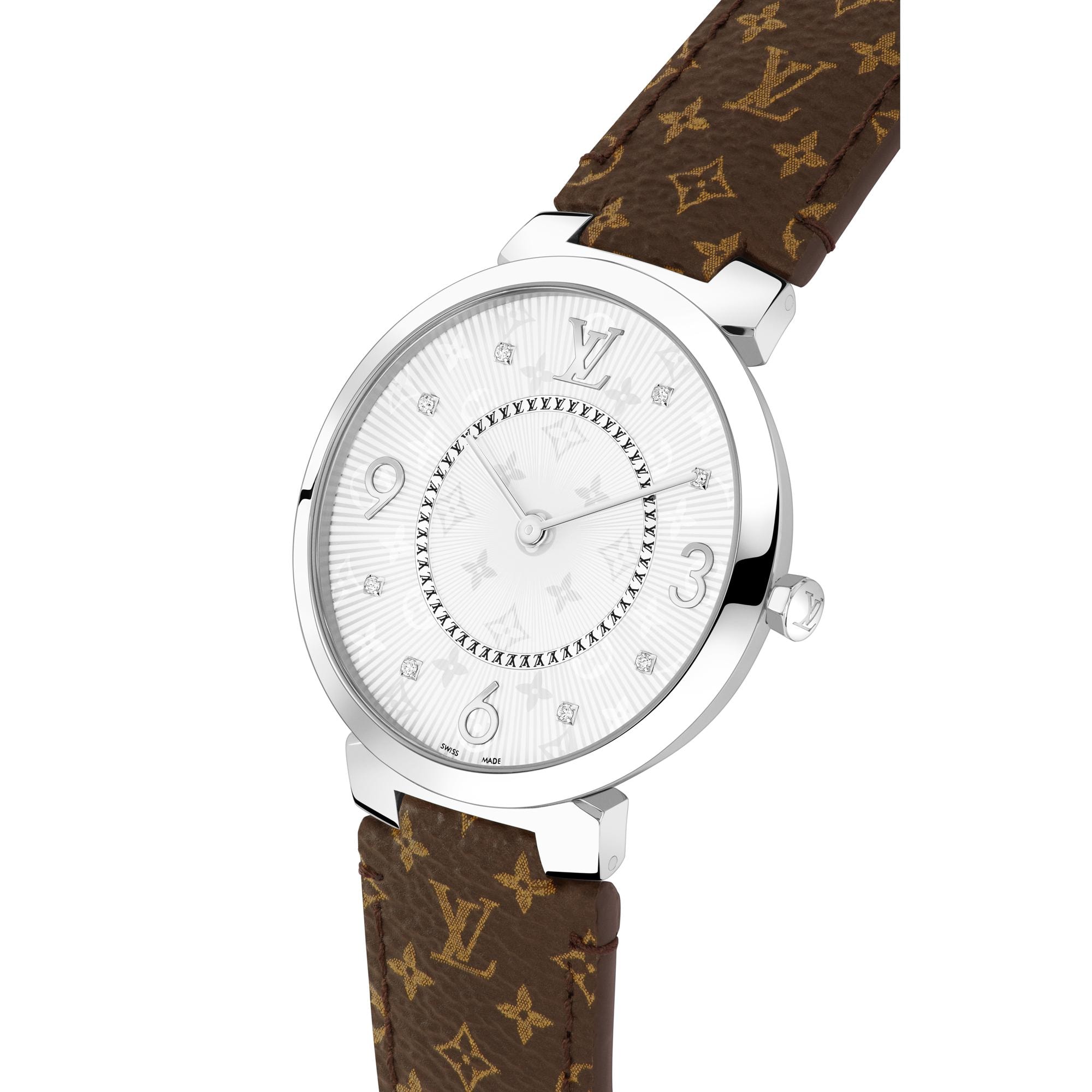  Todos los relojes } Reloj Tambour Slim 28 | Louis Vuitton ® (Ampliar producto)