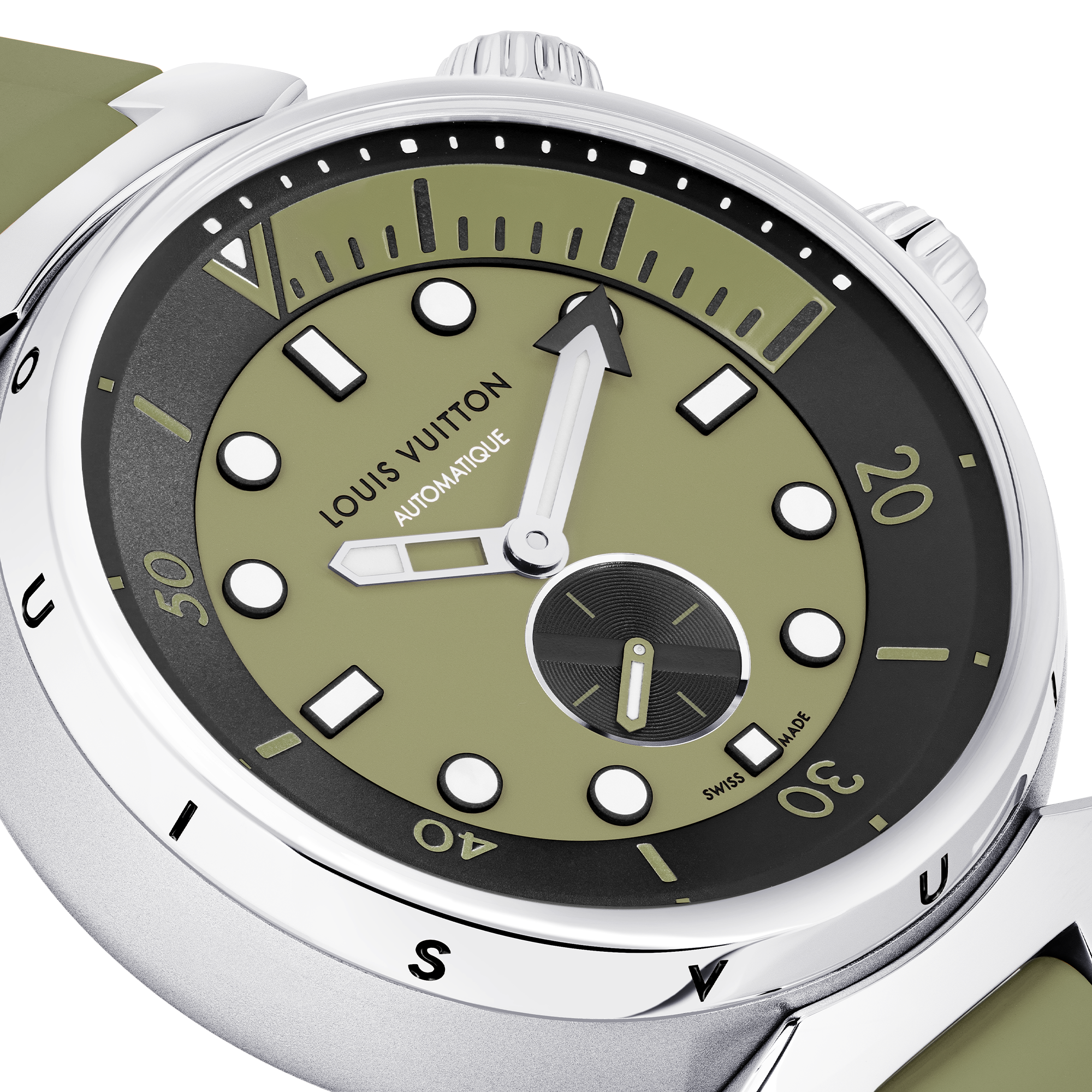  Todos los relojes } Reloj Tambour Street Diver, automático, 44 mm, acero | Louis Vuitton ® (Ampliar producto)
