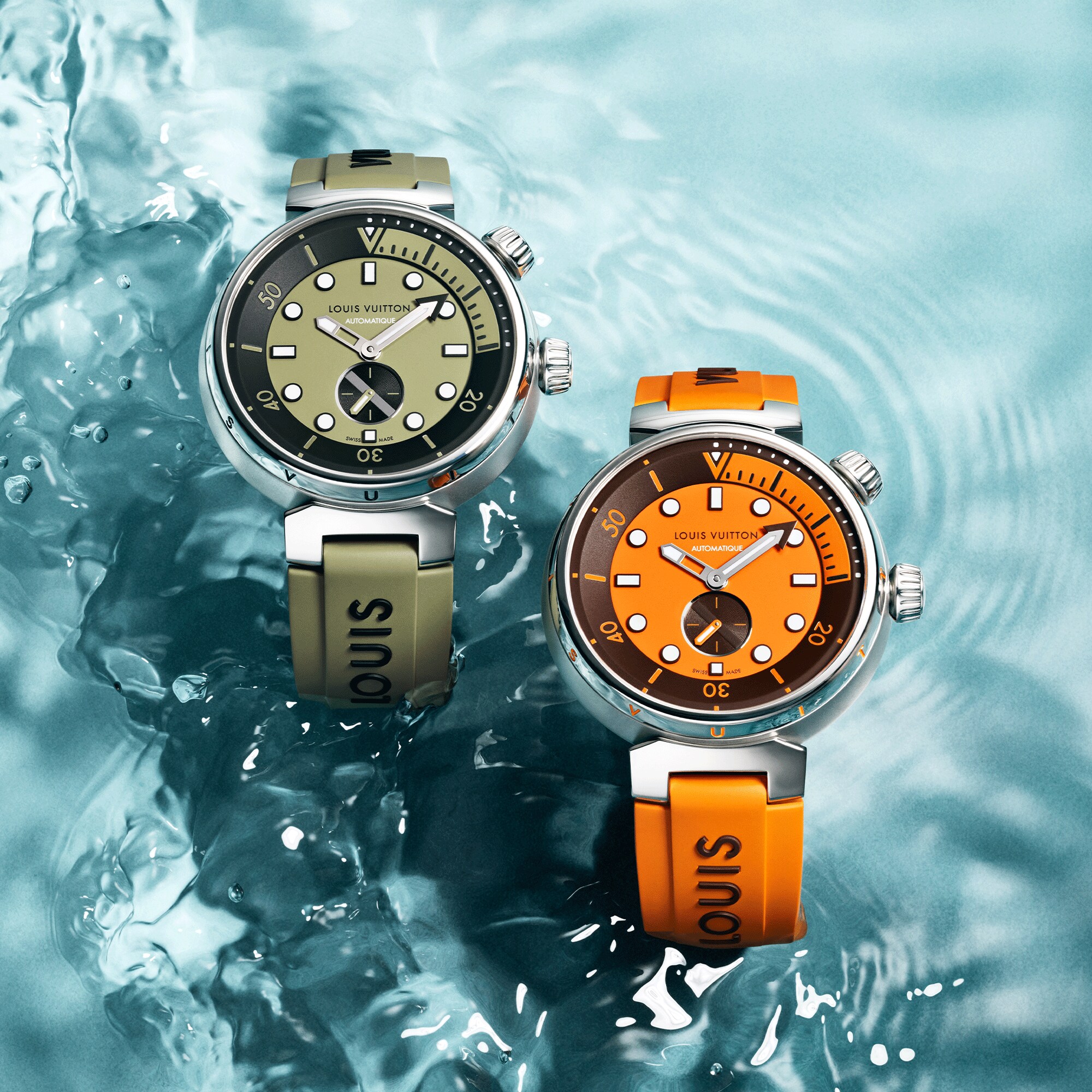  Todos los relojes } Reloj Tambour Street Diver, automático, 44 mm, acero | Louis Vuitton ® (Ampliar producto)