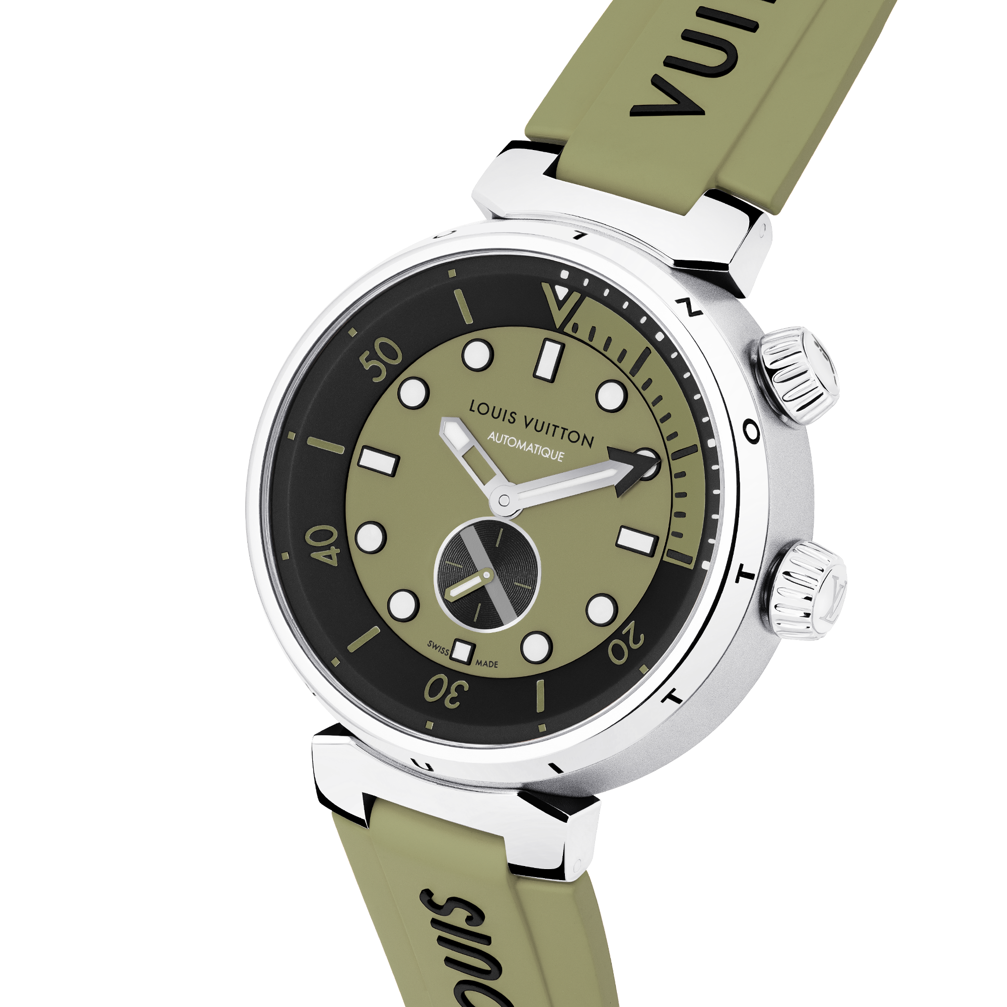  Todos los relojes } Reloj Tambour Street Diver, automático, 44 mm, acero | Louis Vuitton ® (Ampliar producto)
