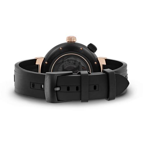 Todos los relojes } Reloj Tambour Street Diver, automático, 44 mm, acero y oro rosa | Louis Vuitton ® (Ampliar producto)