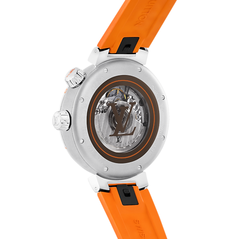 Todos los relojes } Reloj Tambour Street Diver, automático, 44 mm, en acero | Louis Vuitton ® (Ampliar producto)
