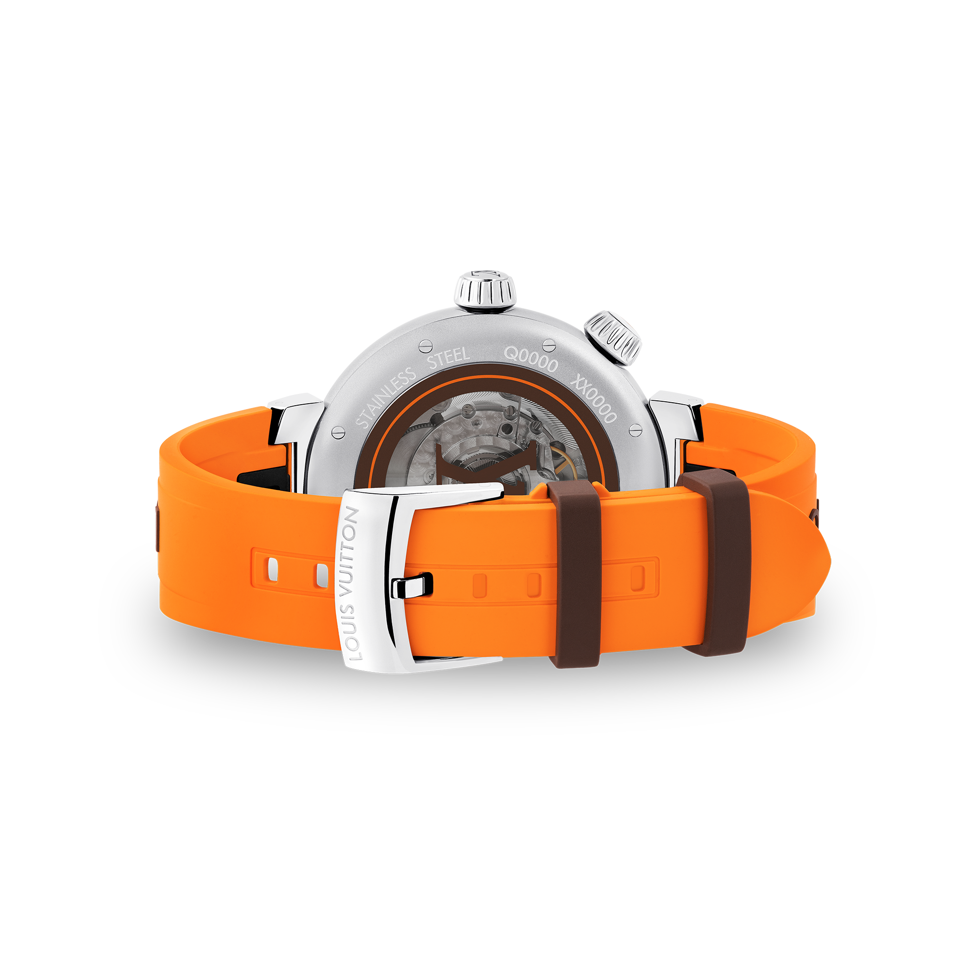  Todos los relojes } Reloj Tambour Street Diver, automático, 44 mm, en acero | Louis Vuitton ® (Ampliar producto)