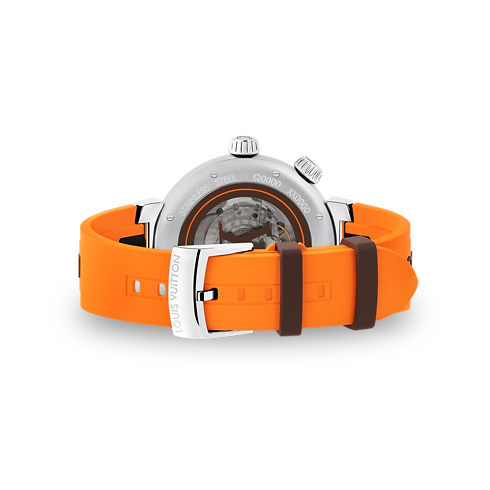 Todos los relojes } Reloj Tambour Street Diver, automático, 44 mm, en acero | Louis Vuitton ® (Ampliar producto)