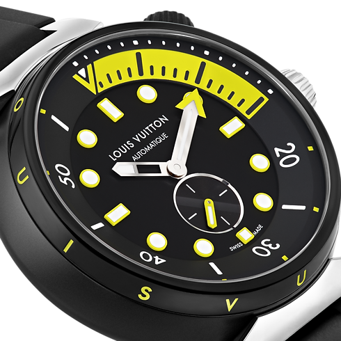 Todos los relojes } Reloj Tambour Street Diver automático de 44 mm en acero | Louis Vuitton ® (Ampliar producto)