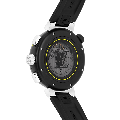 Todos los relojes } Reloj Tambour Street Diver Chronograph, automático, 46 mm, en acero | Louis Vuitton ® (Ampliar producto)
