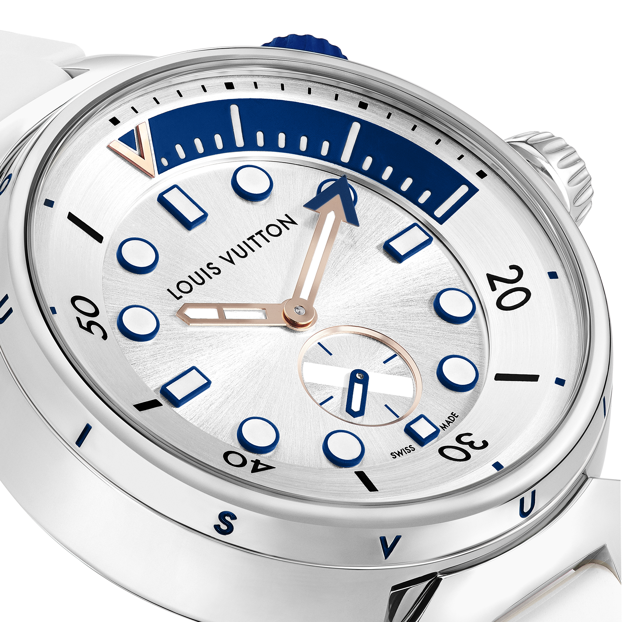  Todos los relojes } Reloj Tambour Street Diver, cuarzo, 39,5 mm, acero | Louis Vuitton ® (Ampliar producto)