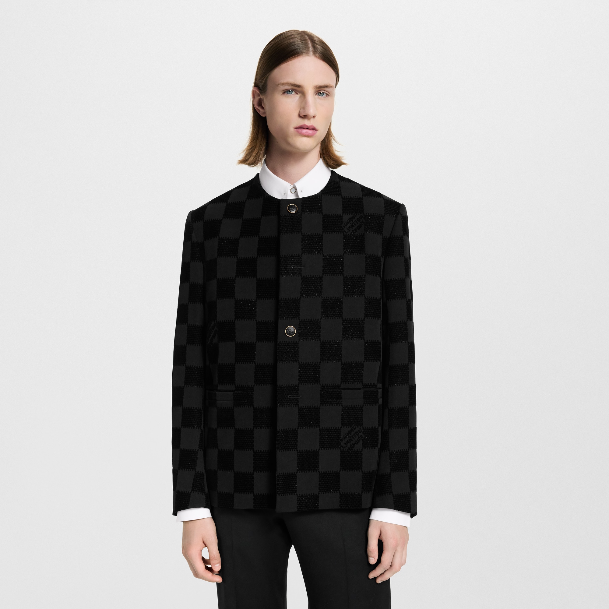  Ready to Wear Blazers y chaquetas Saco Damier sin cuello | Louis Vuitton ® (Ampliar producto)