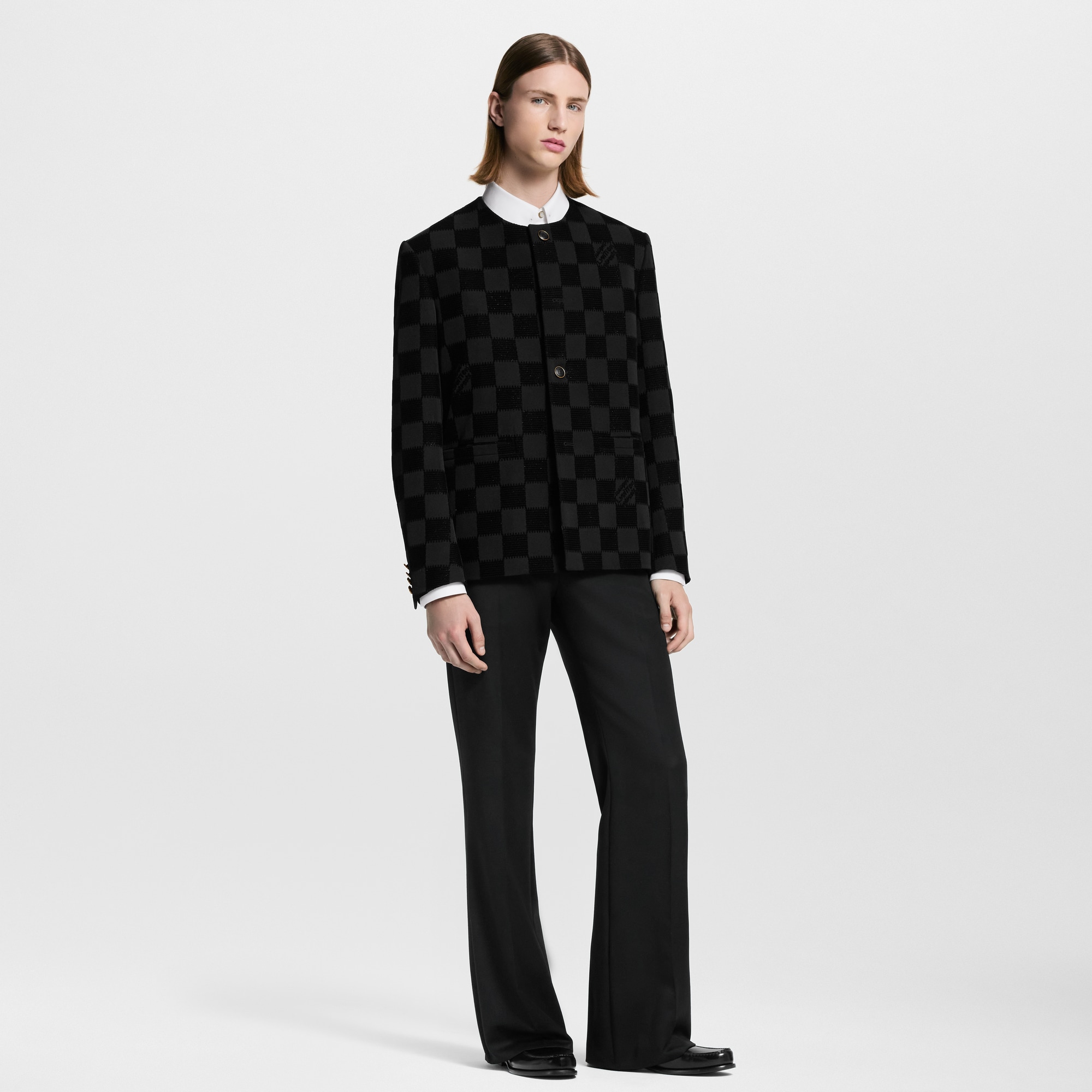  Ready to Wear Blazers y chaquetas Saco Damier sin cuello | Louis Vuitton ® (Ampliar producto)