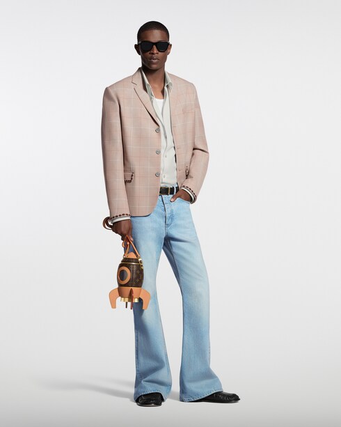 For Men New This Season Single-Breasted Jacket With Bead-Embroidered Details | Louis Vuitton ®