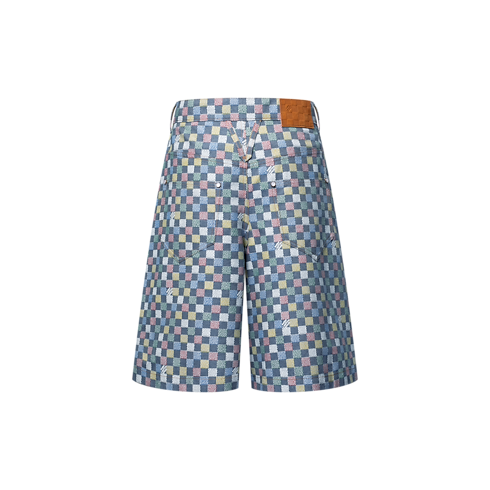 Ready to Wear Mezclilla Shorts anchos de cambray Damier | Louis Vuitton ® (Ampliar producto)