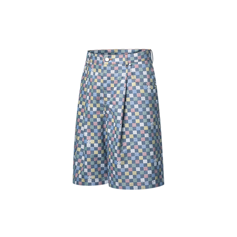 Ready to Wear Mezclilla Shorts anchos de cambray Damier | Louis Vuitton ® (Ampliar producto)
