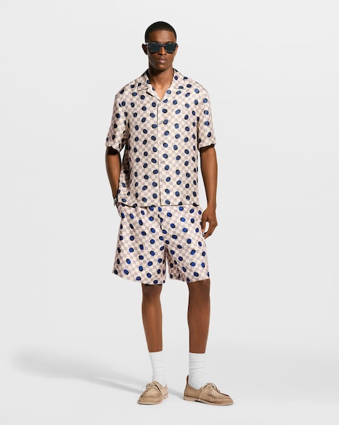 Ready to Wear Pantalones Shorts Damier en seda | Louis Vuitton ®