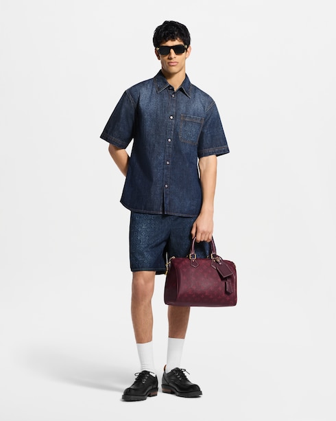 Ready-to-Wear Denim Shorts de cambray con el motivo Monograma deslavado | Louis Vuitton ®
