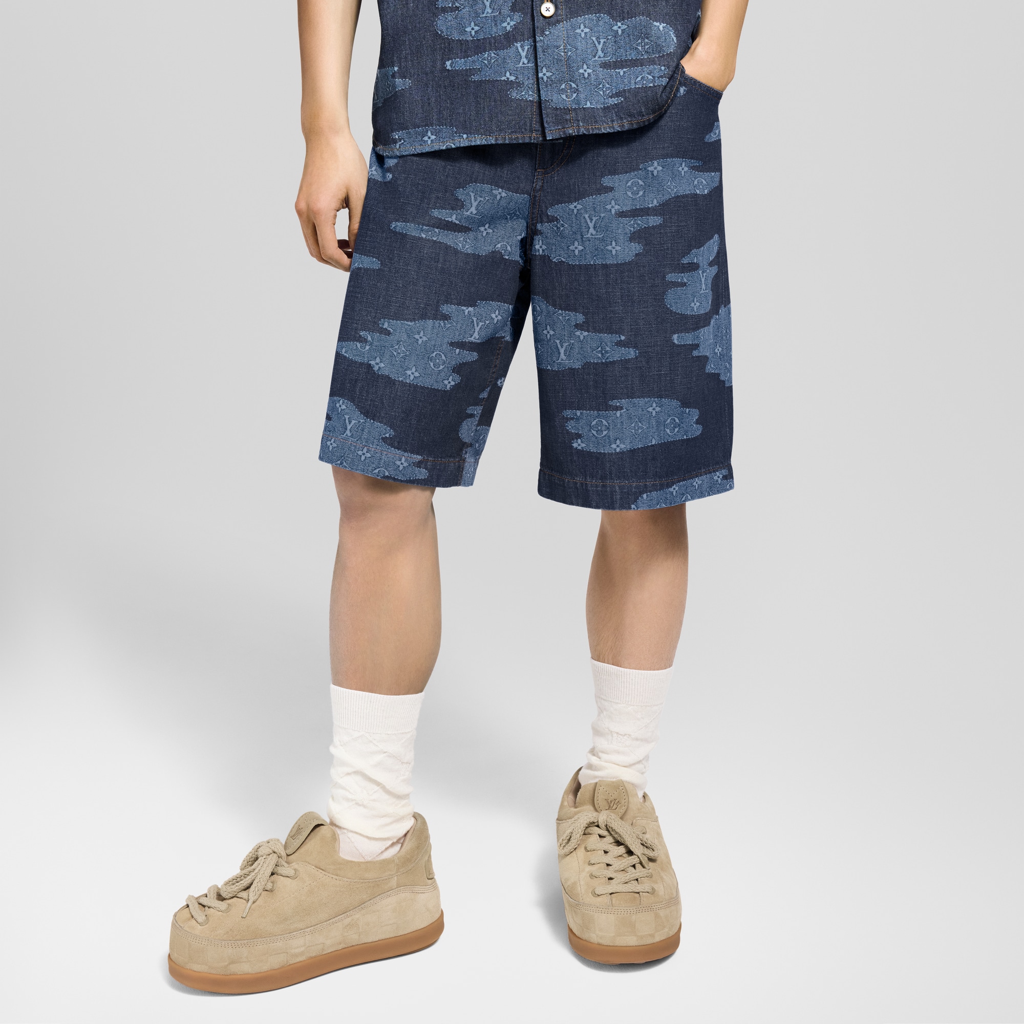  Ready to Wear Mezclilla Shorts de cambray Monograma | Louis Vuitton ® (Ampliar producto)