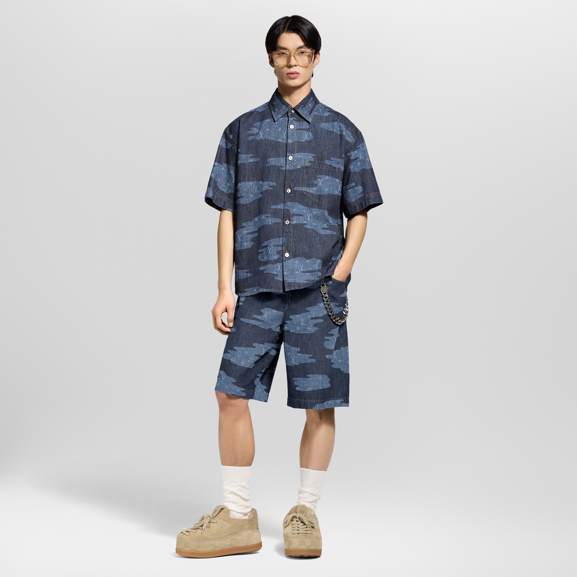  Ready to Wear Mezclilla Shorts de cambray Monograma | Louis Vuitton ® (Ampliar producto)