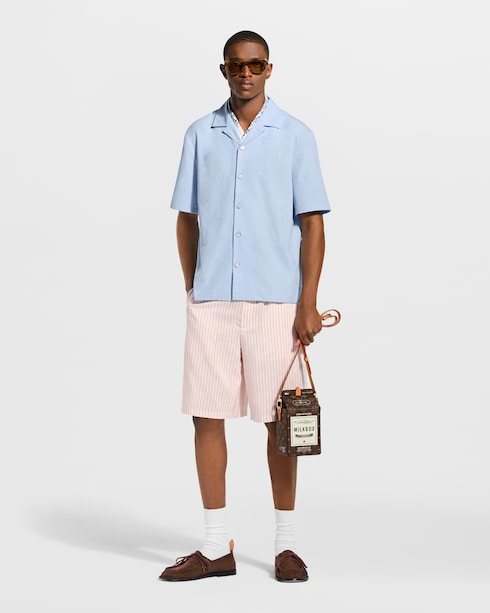 Ready-to-Wear Pants Monogram Striped Silk Shorts | Louis Vuitton ®