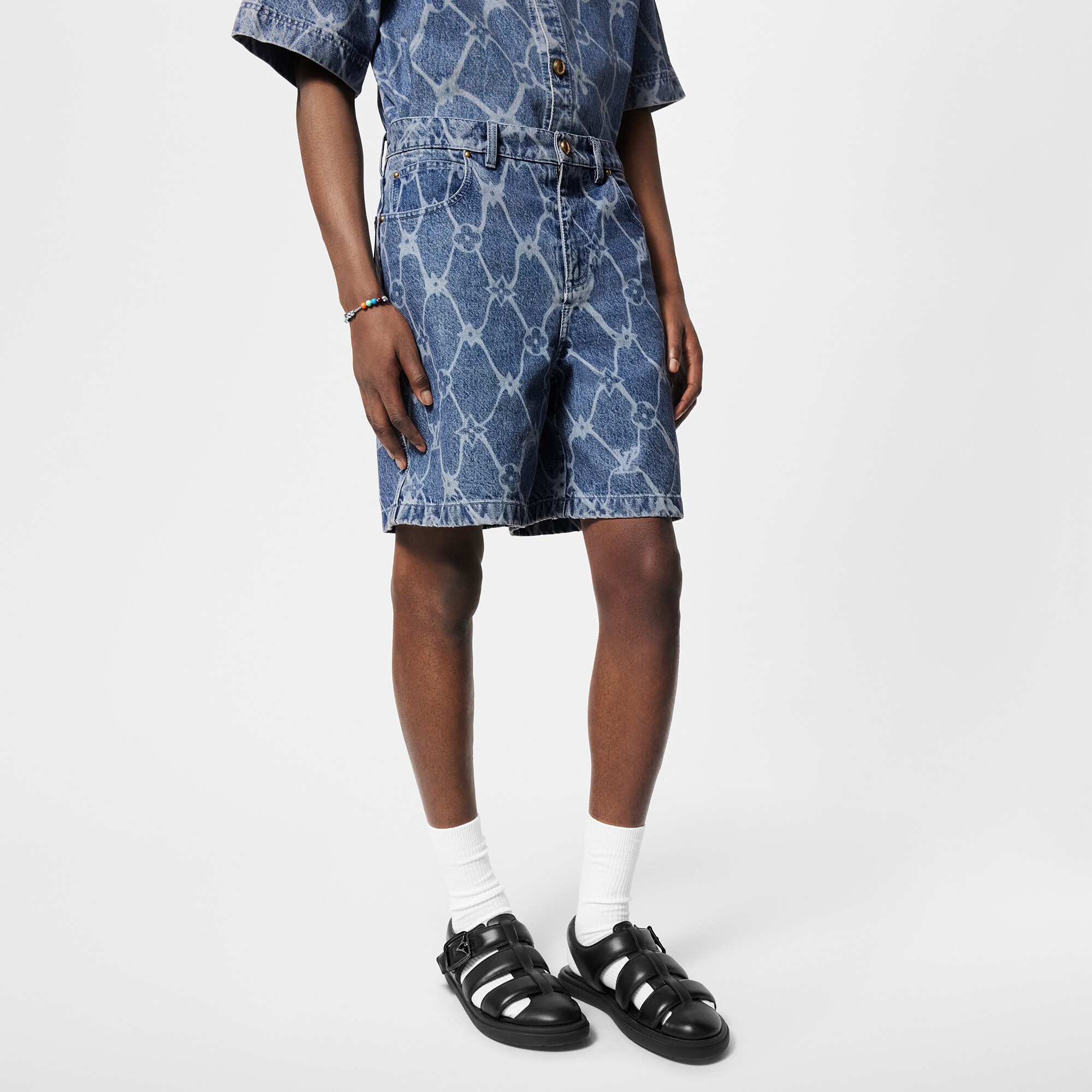  Ready to Wear Mezclilla Shorts denim con estampado Monograma | Louis Vuitton ® (Ampliar producto)
