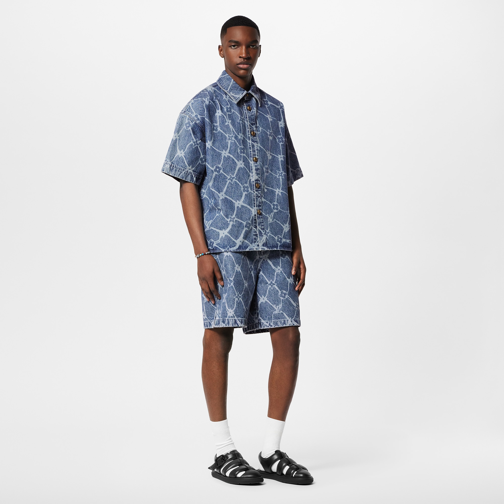  Ready to Wear Mezclilla Shorts denim con estampado Monograma | Louis Vuitton ® (Ampliar producto)