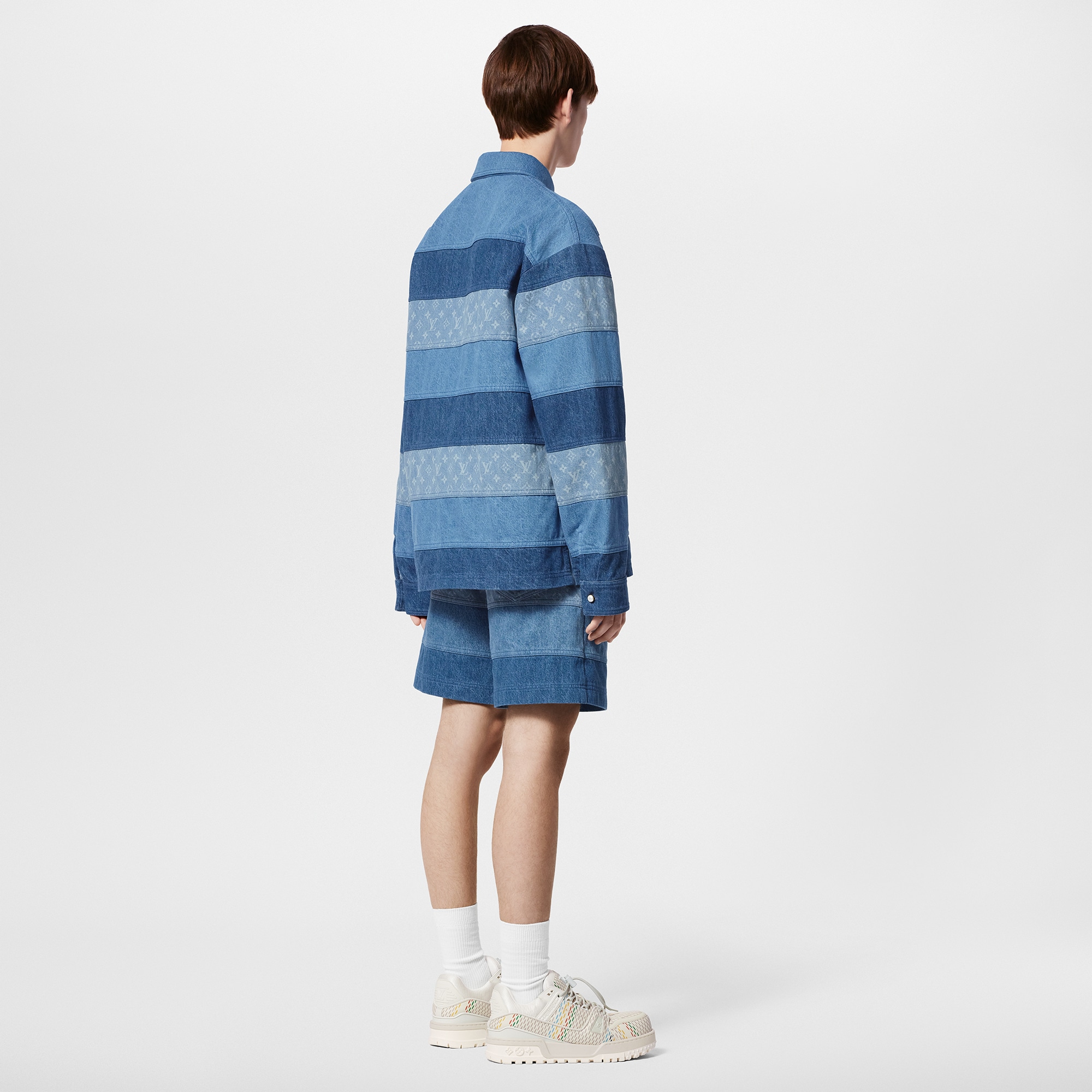  Ready to Wear Mezclilla Shorts en denim con patchwork | Louis Vuitton ® (Ampliar producto)