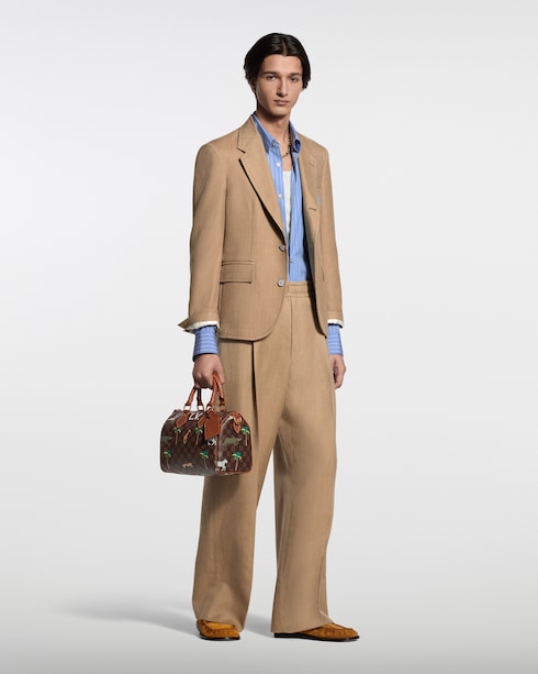 Para Ele Lançamentos Blazer em L� e Seda com Assinatura | Louis Vuitton ®