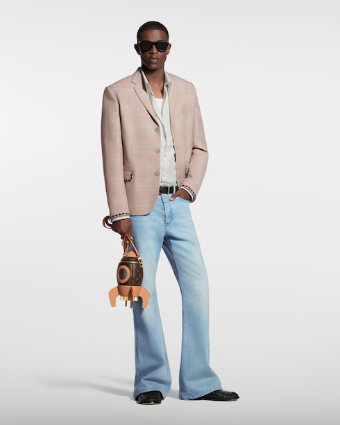 For Men New This Season Single-Breasted Jacket With Bead-Embroidered Details | Louis Vuitton ®