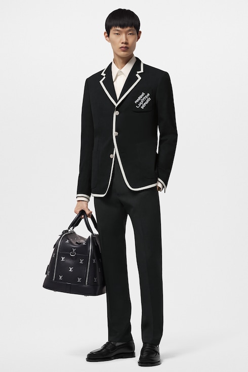 Discontinued Product Obs 12 Blazer de Alfaiataria de Lã com Detalhe Contrastante | Louis Vuitton ®