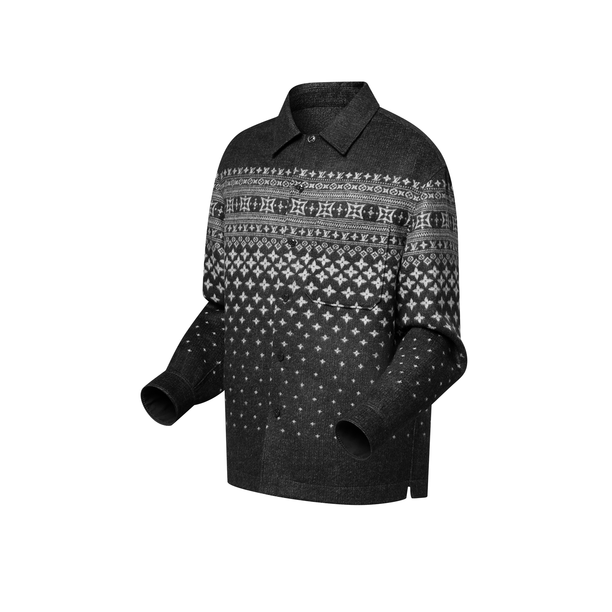  Ready to Wear Todo el Ready-To-Wear Sobrecamisa en Jacquard de doble cara en mezcla de seda, cachemir y lana | Louis Vuitton ® (Ampliar producto)
