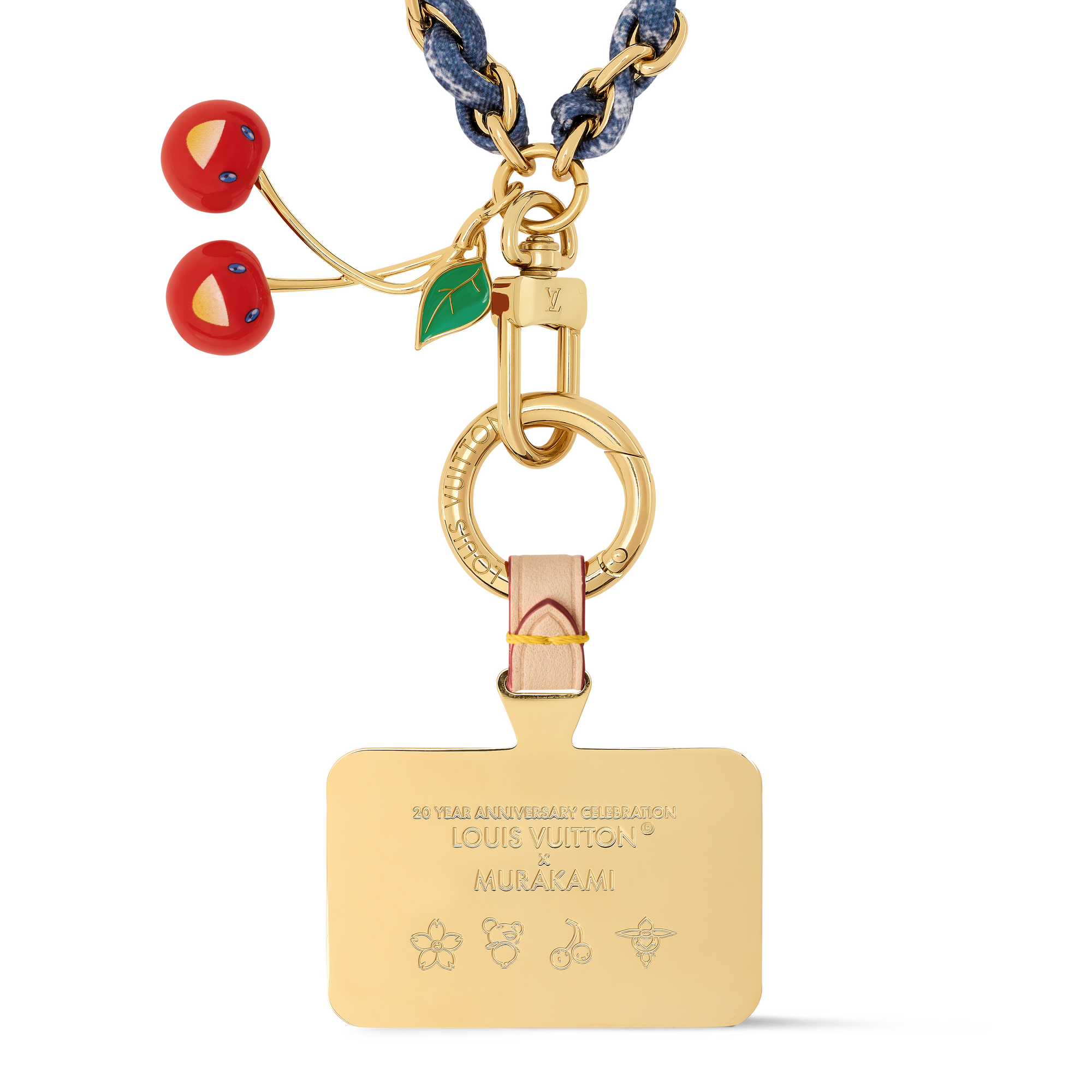 S00 Accesorios Llaveros y charms  Soporte para teléfono LV x TM Denim Cerise | Louis Vuitton ® (Ampliar producto)