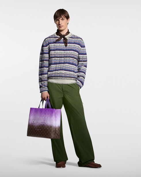 Ready-to-Wear All Ready-to-Wear Striped Cable-Knit Crewneck | Louis Vuitton ®